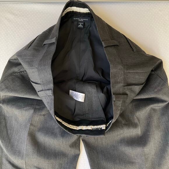 Banana Republic Women Stretch Straight Leg Pants size 6, Gray, with Liner - Picture 10 of 13